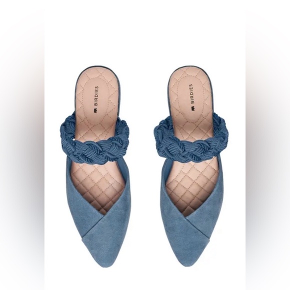 Birdies Shoes - Birdies Swan Bracelet Mule In Scarlet Suede Cuff Slip-On comfort mules Size 9